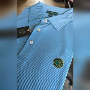 Masters 1934 Tournament blue green stripe, polo shirt Berckman's Place medium